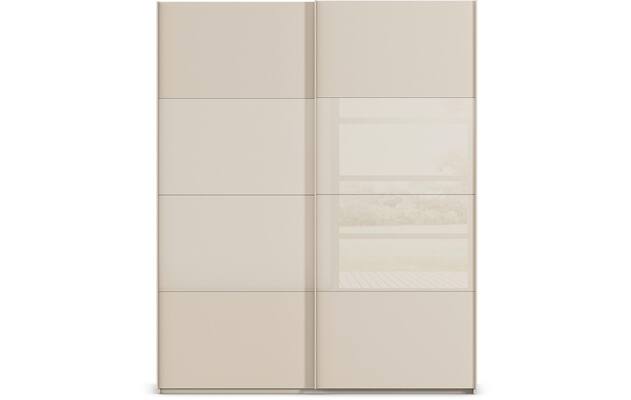 Goossens kledingkast finca combi glans mat glas bruin hoogwaardig meubelplaat - 8244402-{merk}-finca-combi-sts-bruin-schuifdeuren-01